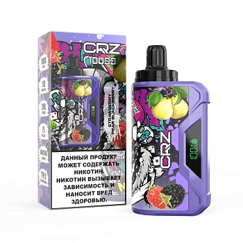 CRZ 10000 одноразовый POD "Strawberry Pear Blackberry / Клубника груша ежевика" 20мг.